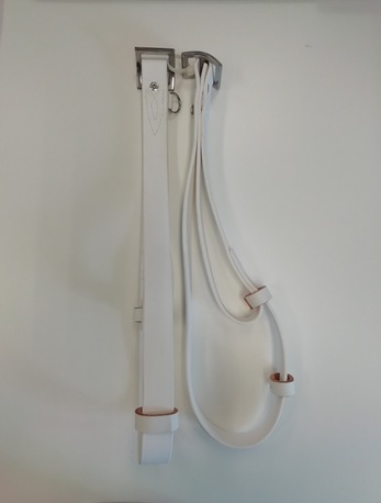 DOUBLE HAND PARTS FOR REINS, BIOTHANE MATERIAL, WHITE